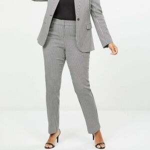 Lane Bryant 18 NEW Allie Straight Leg Mid Rise Gray Textured Stretch Dress Pants